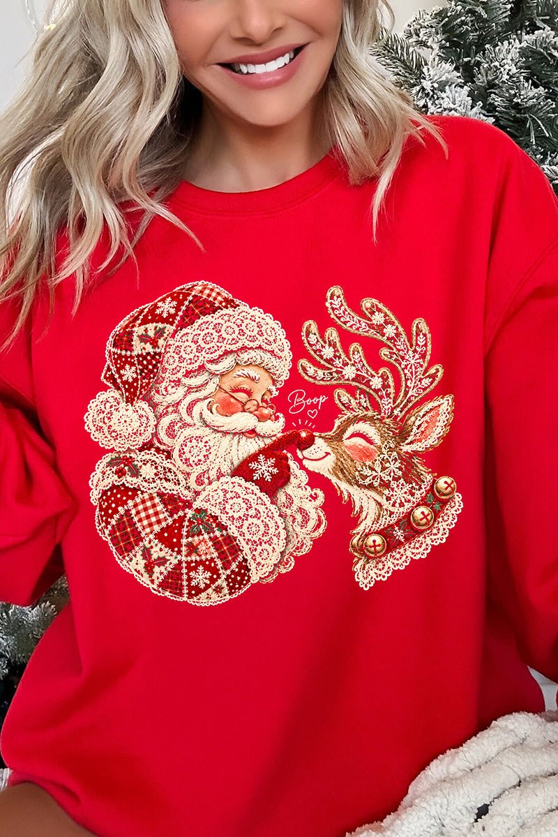 Santa's Christmas Boop Heavy Blend Crew Sweatshirt product image 1