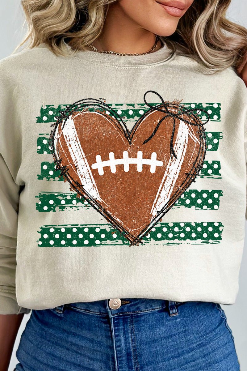 Green Football Sweetheart Heavy Blend Crew Sweatshirt product image 10