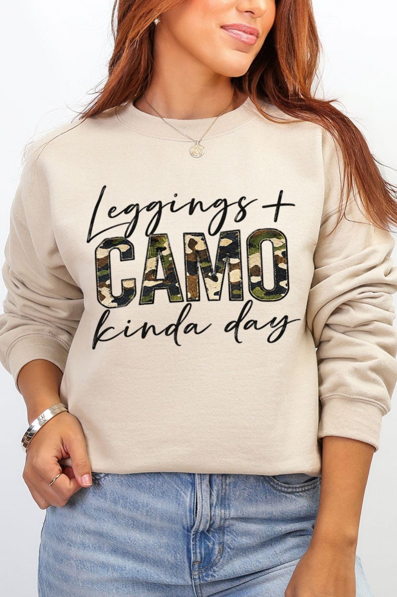 Leggings + Camo Kinda Day Heavy Blend Crew Sweatshirt product image 7