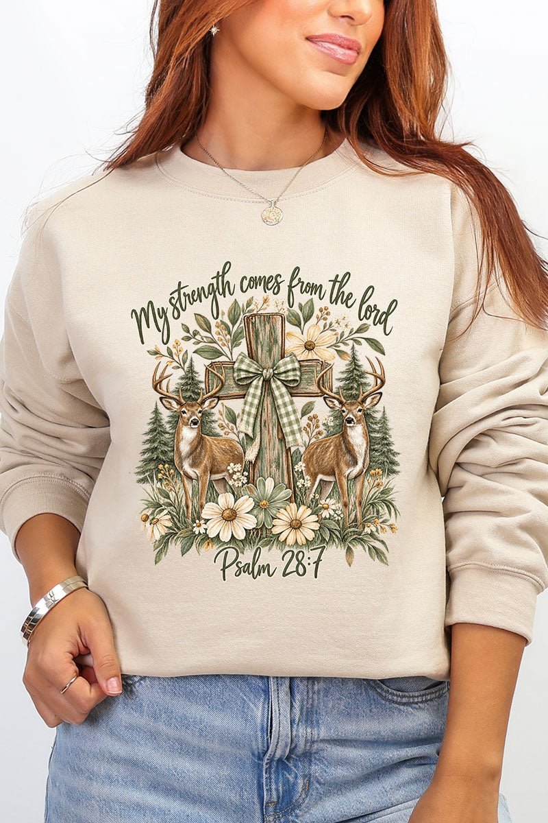 My Strength Woodland Deer Heavy Blend Crew Sweatshirt product image 11