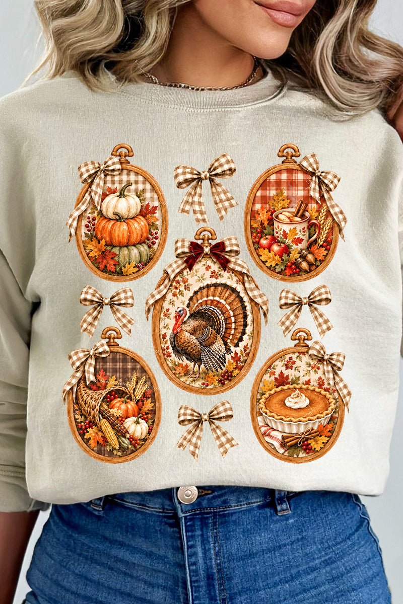 Thanksgiving Portraits Heavy Blend Crew Sweatshirt product image 1