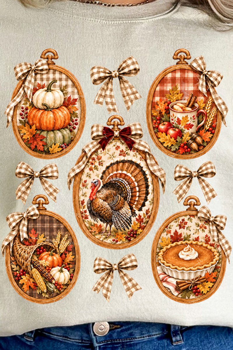 Thanksgiving Portraits Heavy Blend Crew Sweatshirt product image 2
