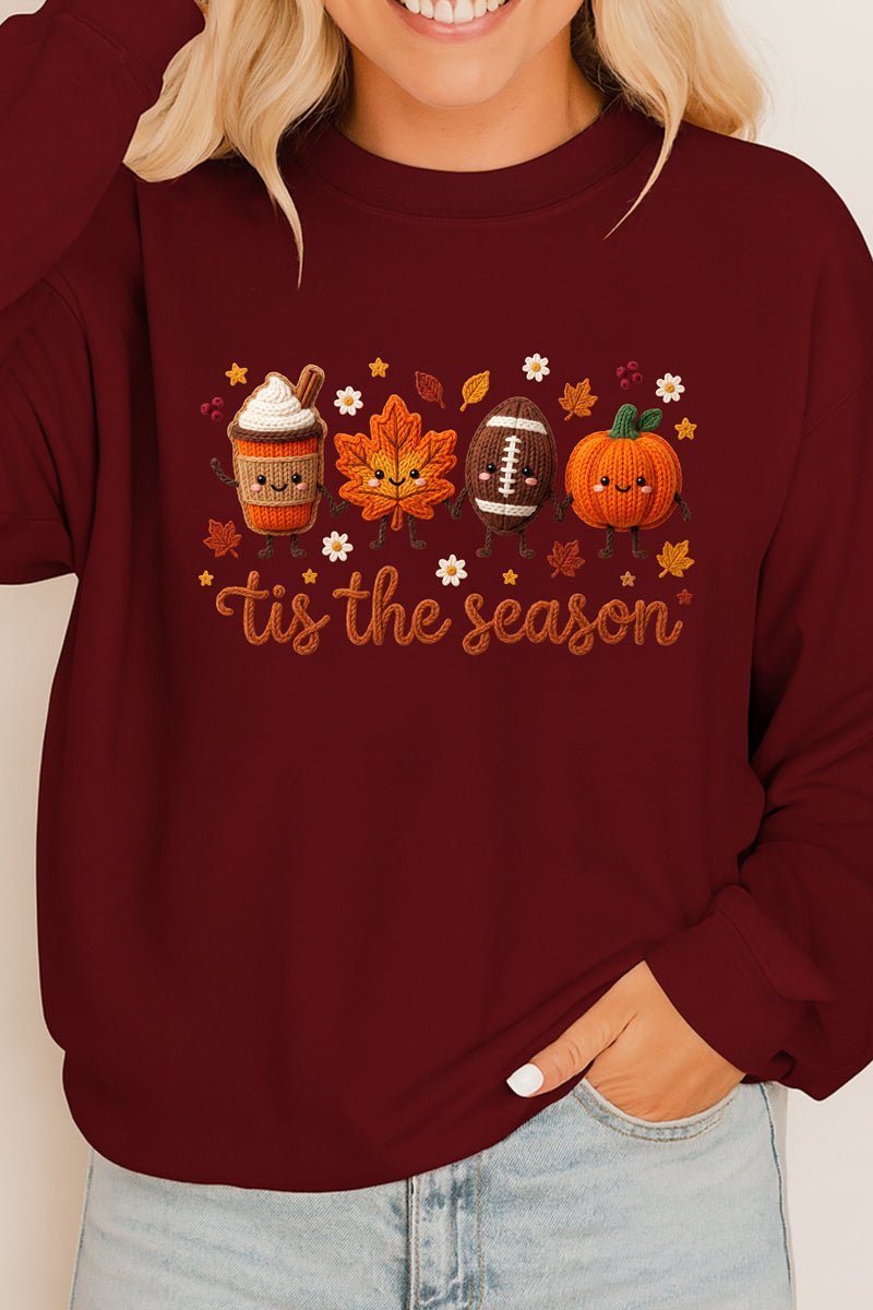 Tis the Season Faux Knit Collage Heavy Cotton Long Sleeve product image 3