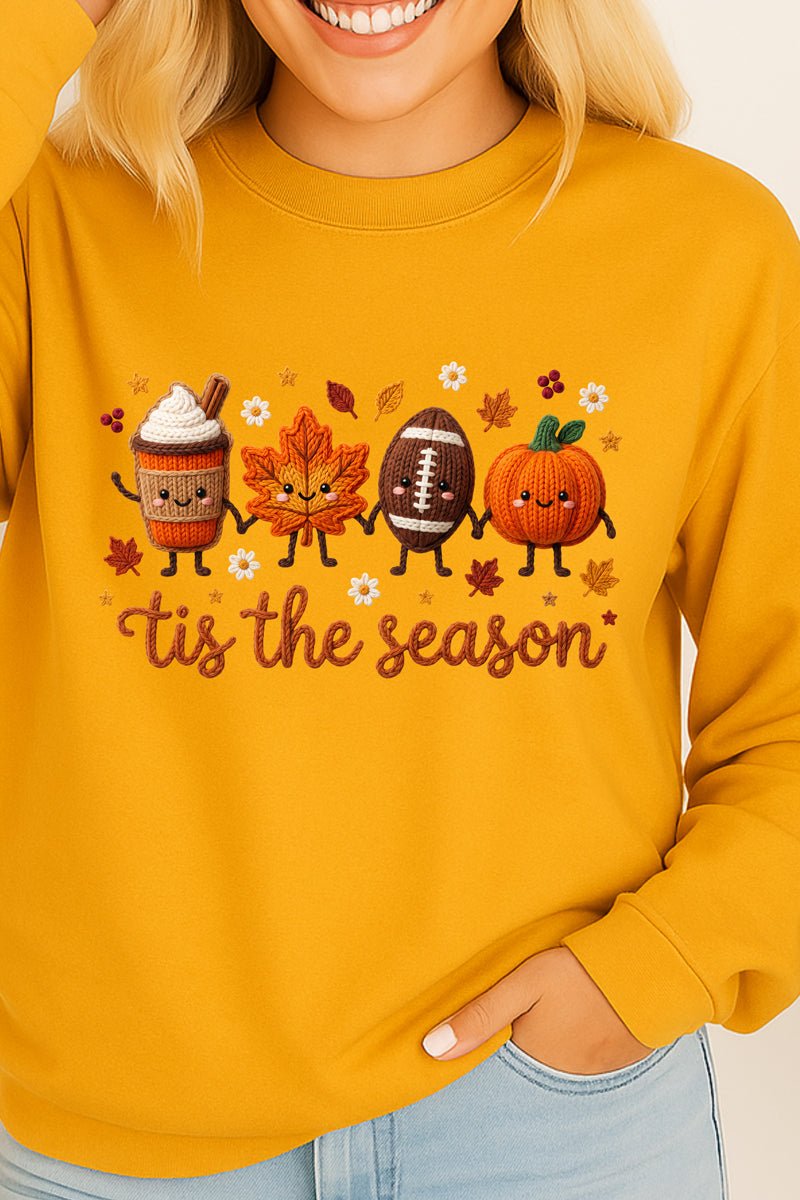Tis the Season Faux Knit Collage Heavy Cotton Long Sleeve product image 6