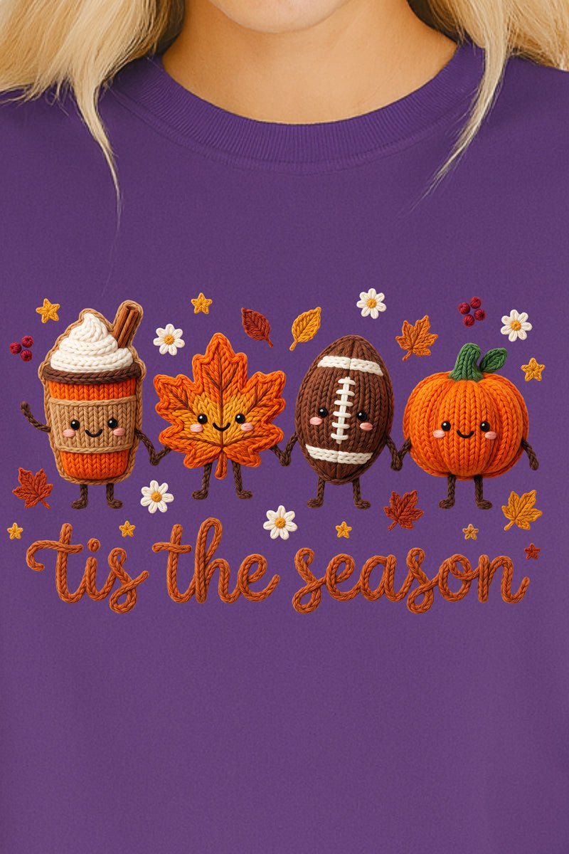 Tis the Season Faux Knit Collage Heavy Cotton Long Sleeve product image 2