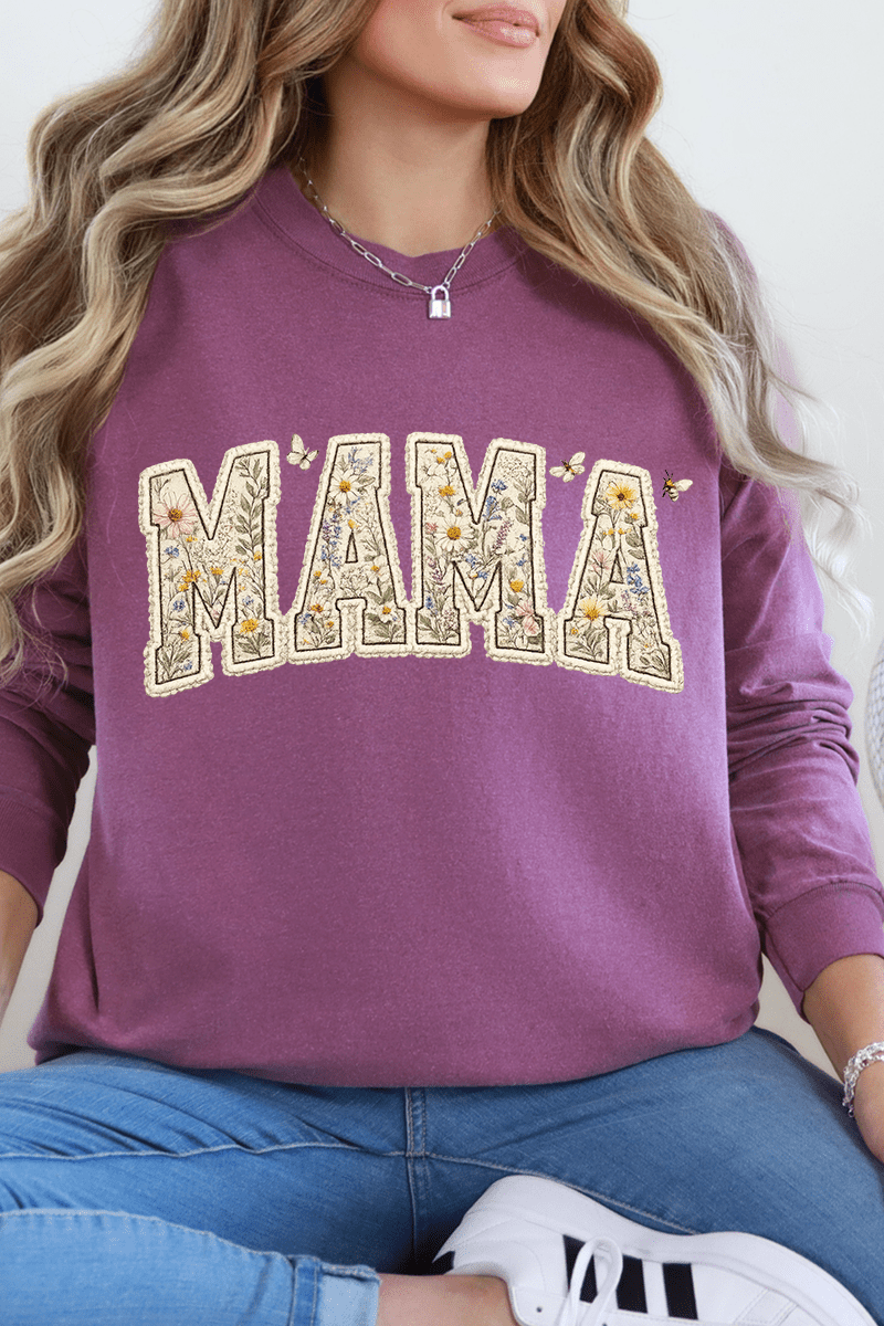 Buzzing Blooms Mama Comfort Colors Heavyweight Long T-Shirt product image 3