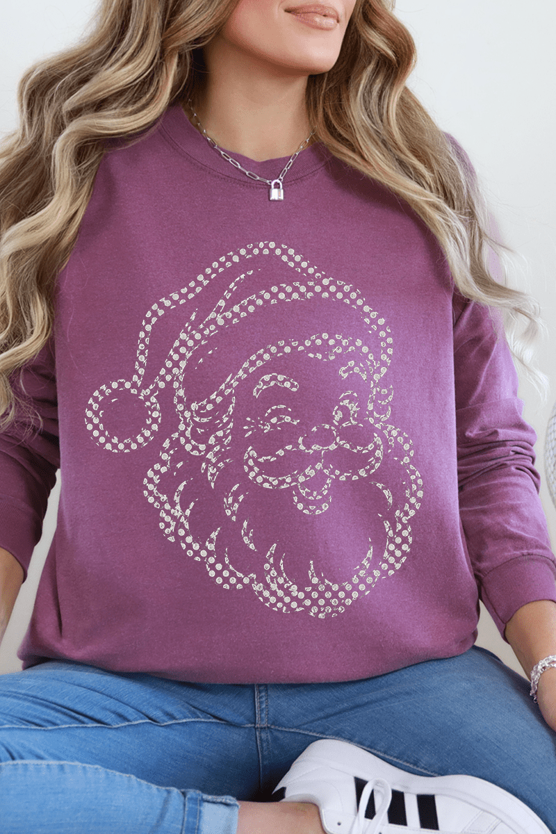 Classic Christmas Santa Comfort Colors Heavyweight Long product image 3