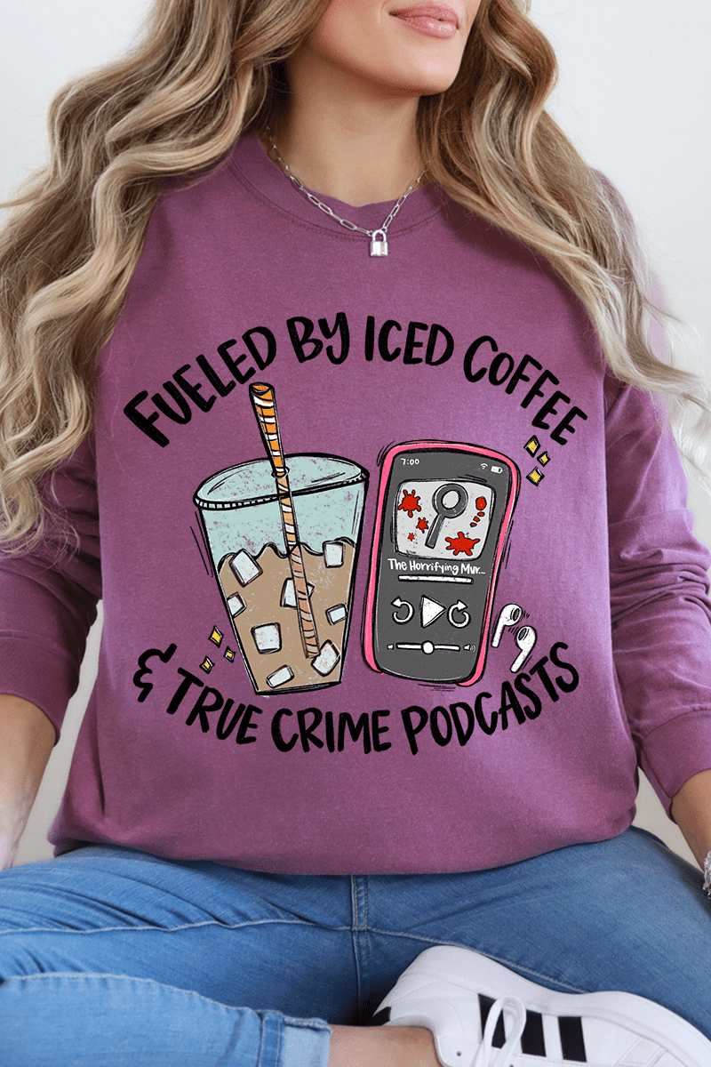 Iced Coffee & True Crime Comfort Colors Heavyweight Long product image 3