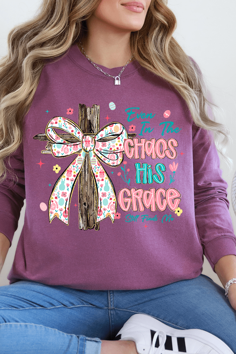 In The Chaos Coquette Cross Comfort Colors Heavyweight Long product image 3