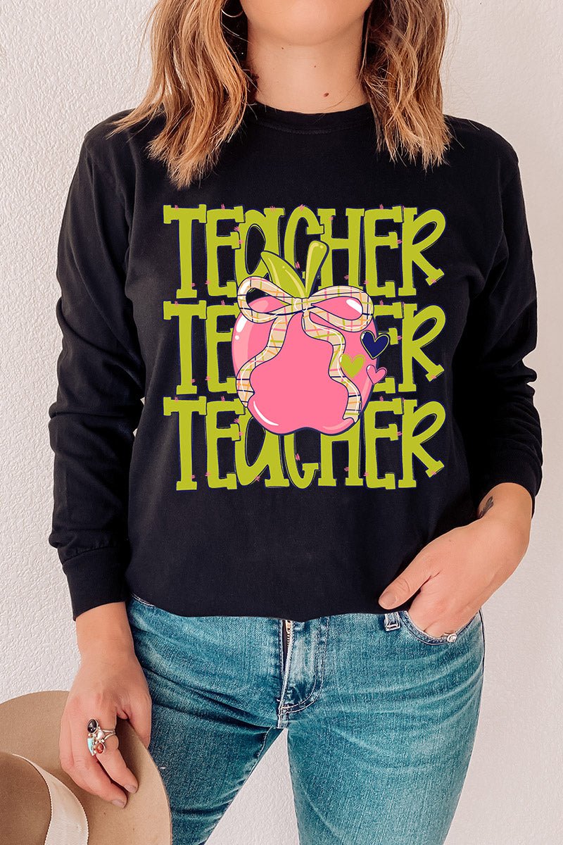 Apple For The Teacher Comfort Colors Heavyweight Long product image 4