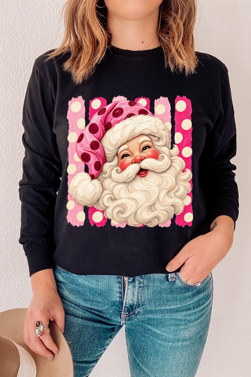 Pink Dot Jolly Santa Comfort Colors Heavyweight Long T-Shirt product image 3