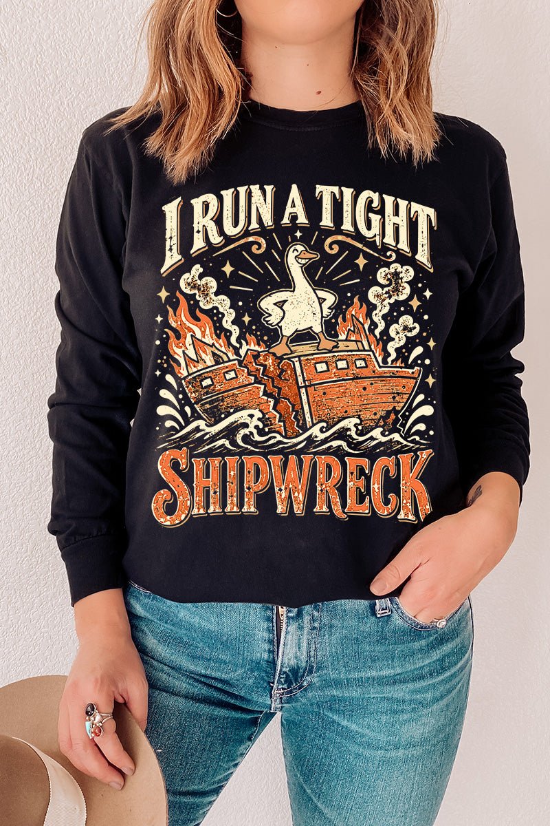 Tight Shipwreck Goose Comfort Colors Heavyweight Long product image 3