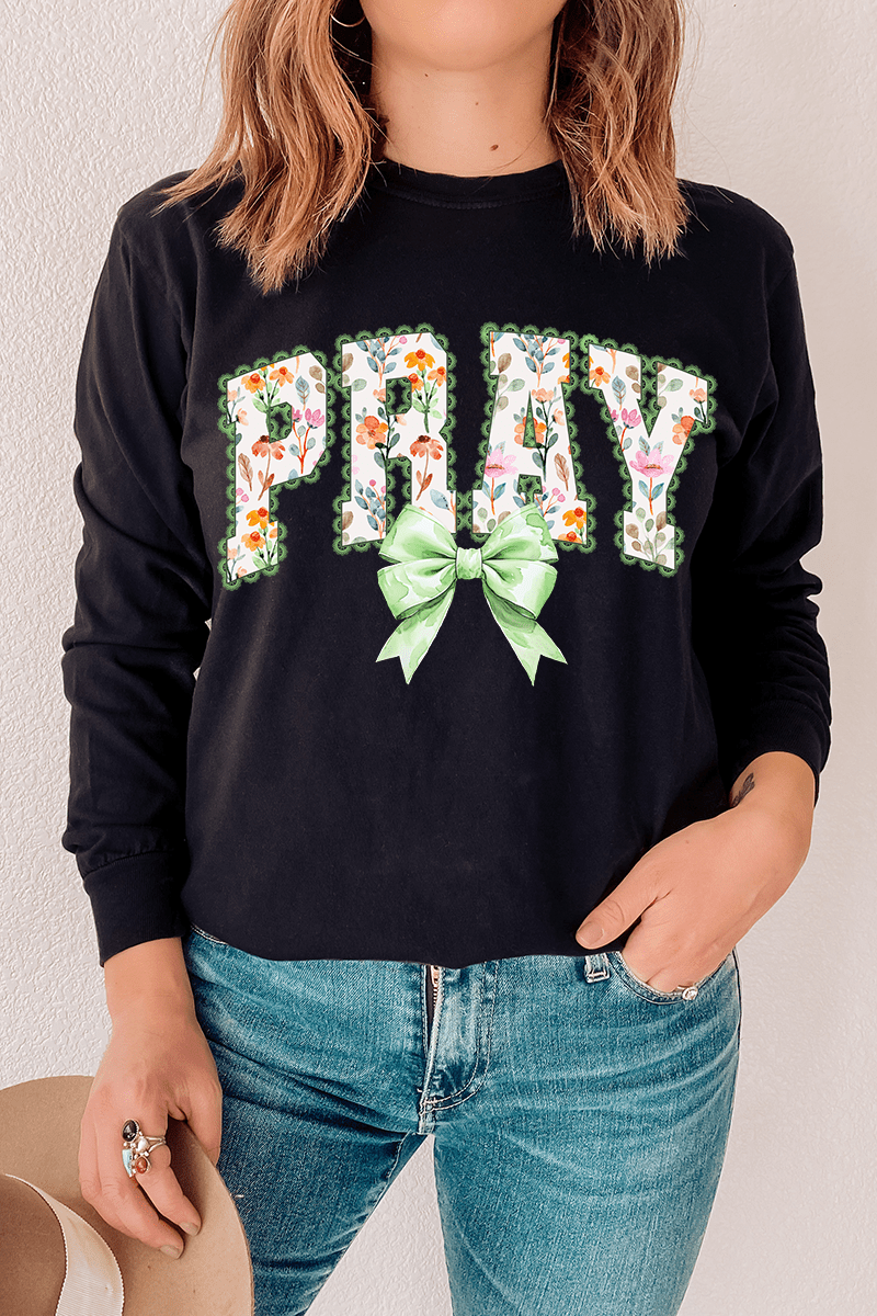 Watercolor Petaled Pray Comfort Colors Heavyweight Long product image 4