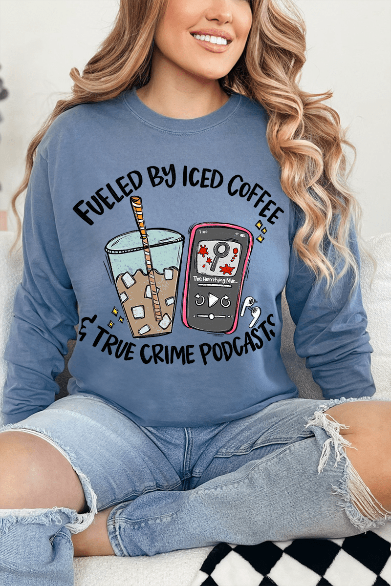Iced Coffee & True Crime Comfort Colors Heavyweight Long product image 4