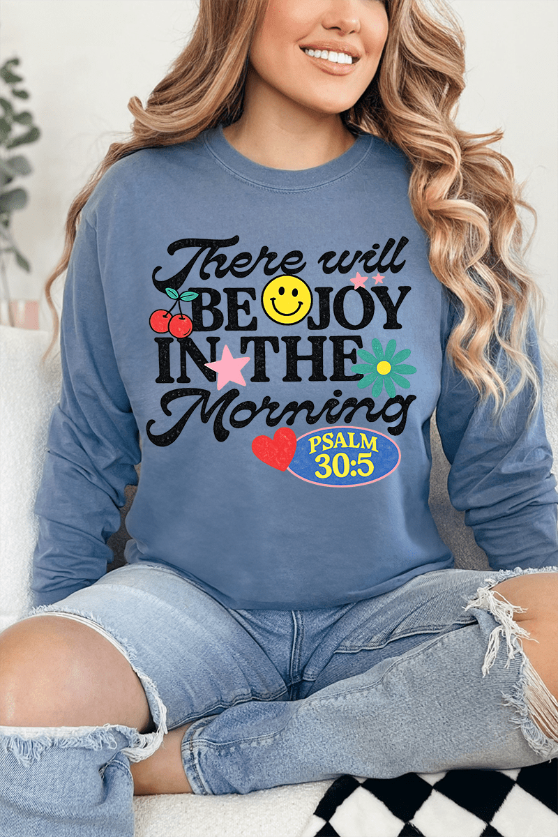 Joy In The Morning Comfort Colors Heavyweight Long T-Shirt product image 4