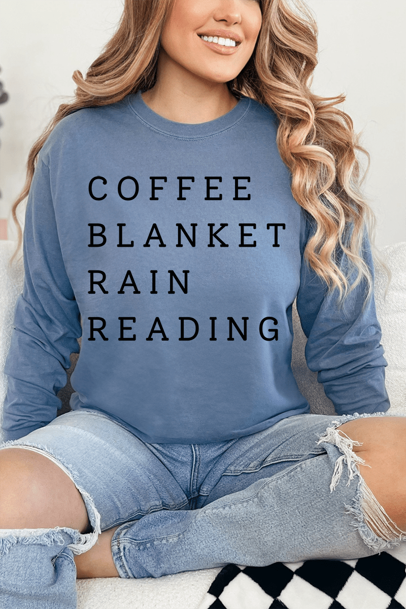 Rainy Day Reading Comfort Colors Heavyweight Long T-Shirt product image 1