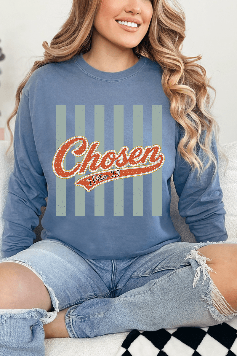 Team Chosen Comfort Colors Heavyweight Long T-Shirt product image 1