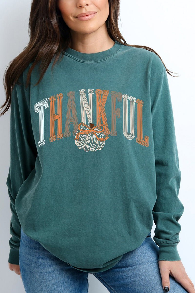 Thankful Sketch Comfort Colors Heavyweight Long T-Shirt product image 4