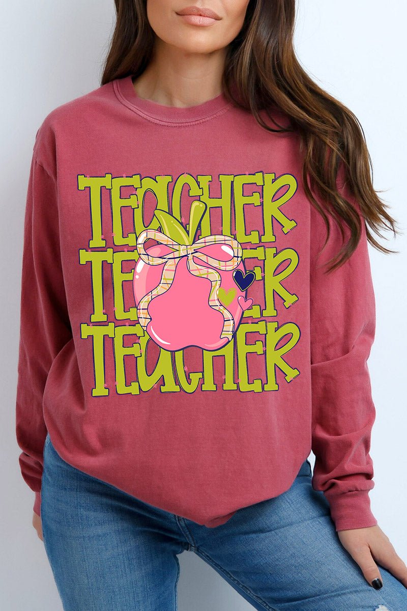 Apple For The Teacher Comfort Colors Heavyweight Long product image 5