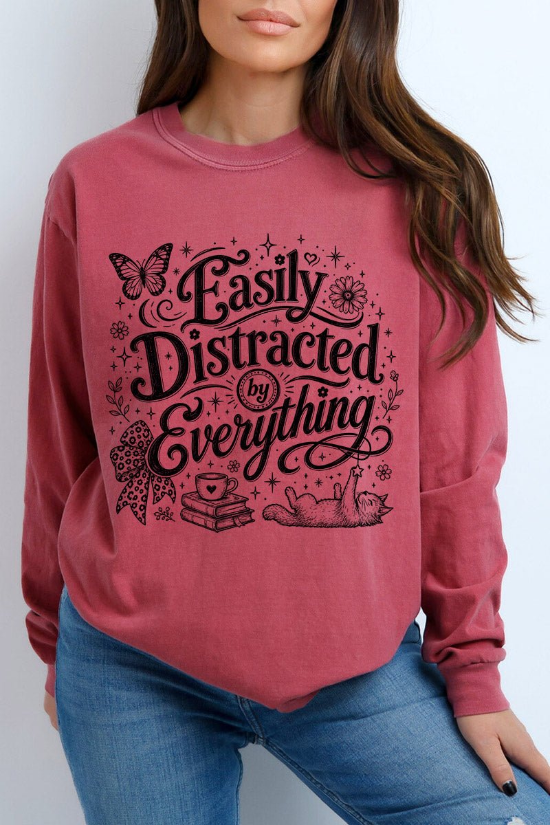 Black Easily Distracted By Everything Comfort Colors product image 5