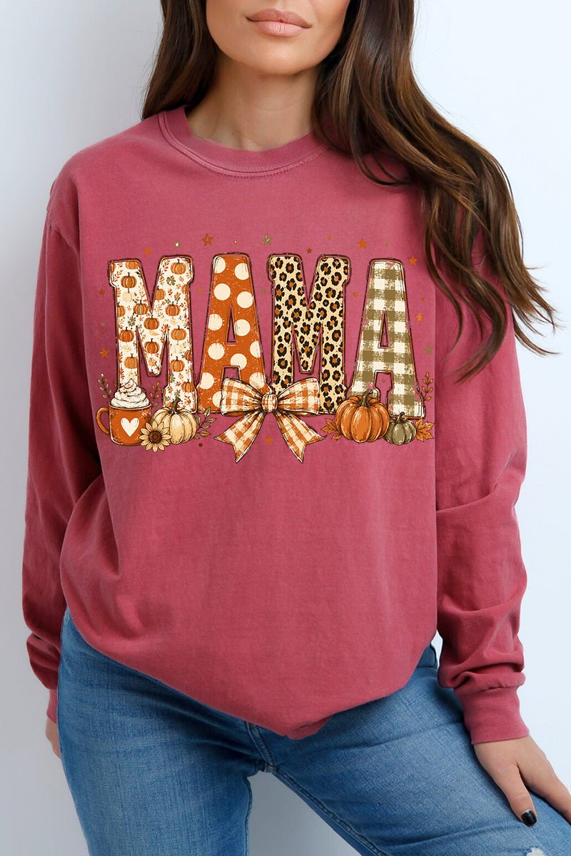 Pumpkin Spice Mama Comfort Colors Heavyweight Long T-Shirt product image 4