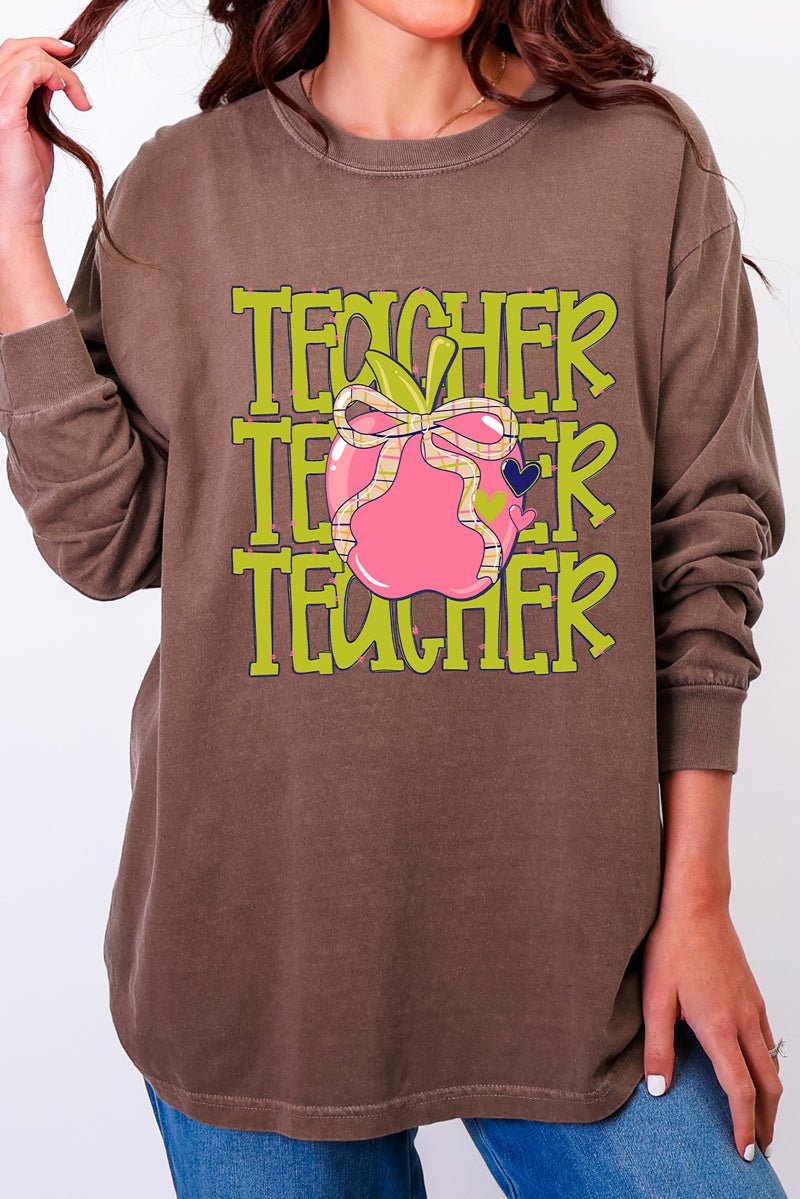Apple For The Teacher Comfort Colors Heavyweight Long product image 1