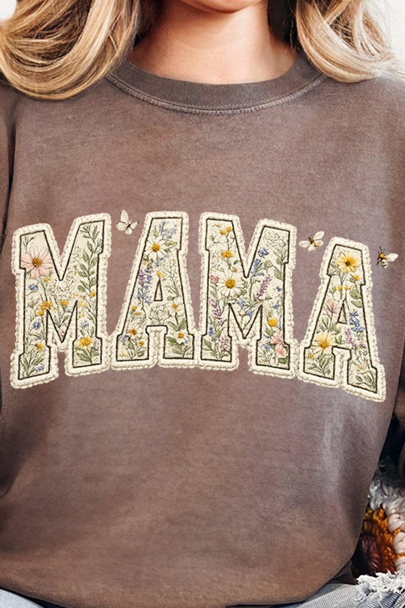 Buzzing Blooms Mama Comfort Colors Heavyweight Long T-Shirt product image 2