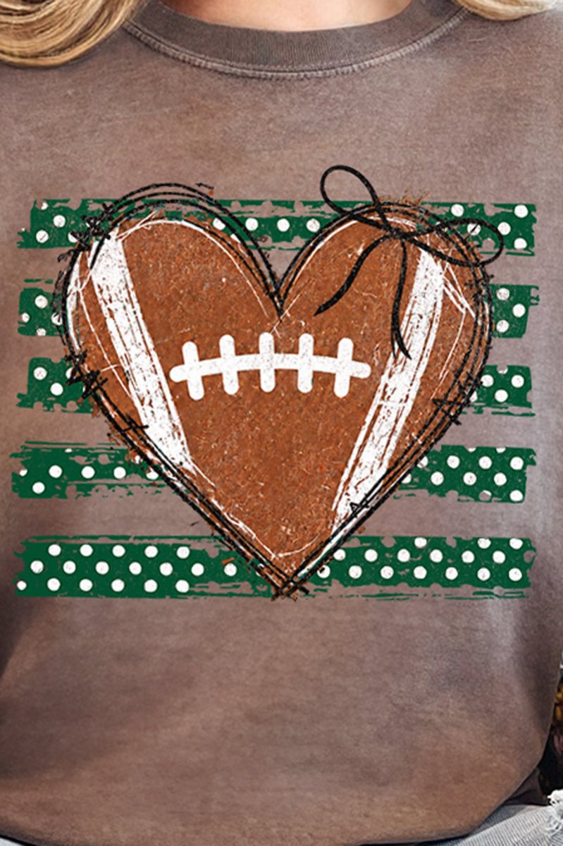 Green Football Sweetheart Comfort Colors Heavyweight Long product image 2
