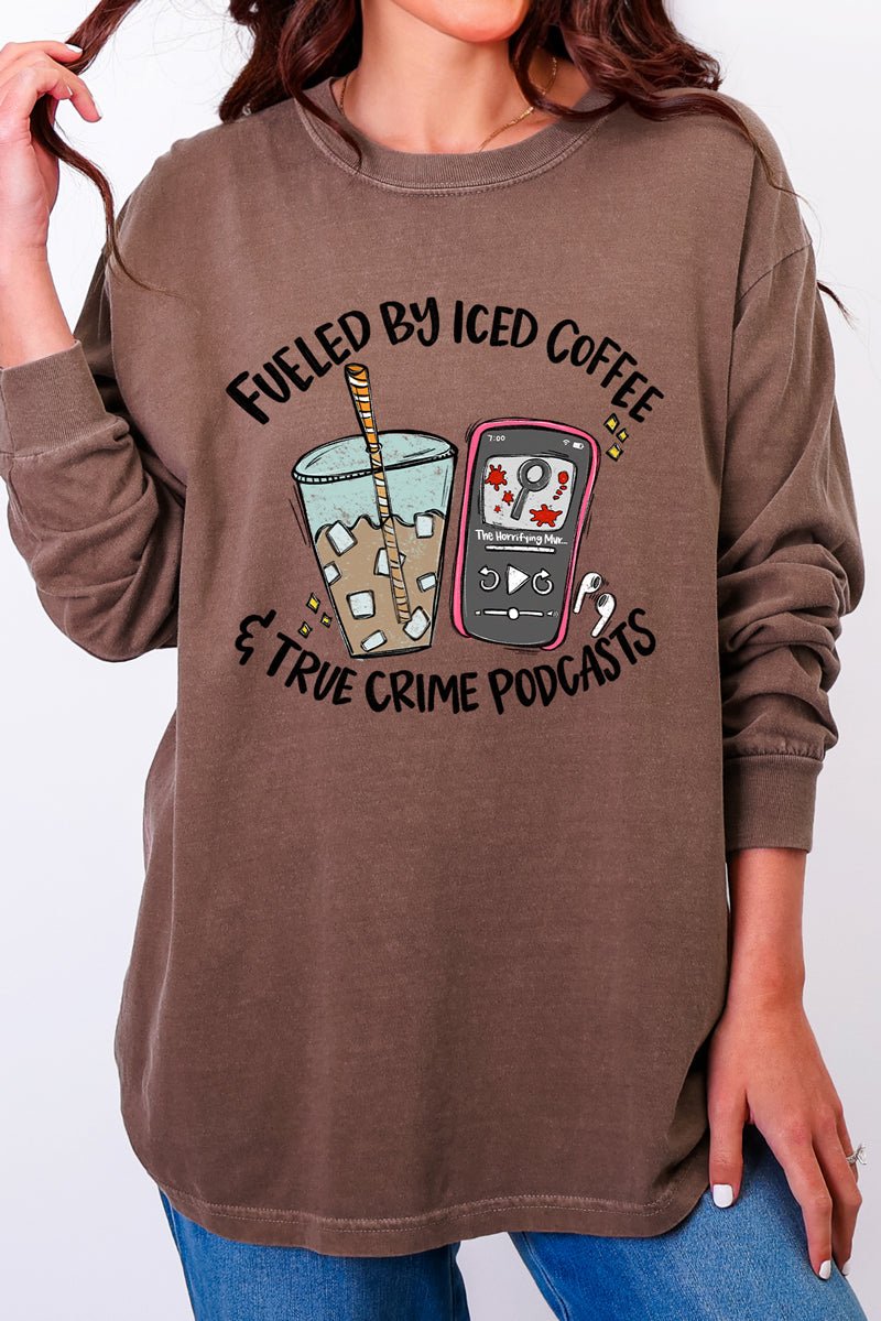 Iced Coffee & True Crime Comfort Colors Heavyweight Long product image 5