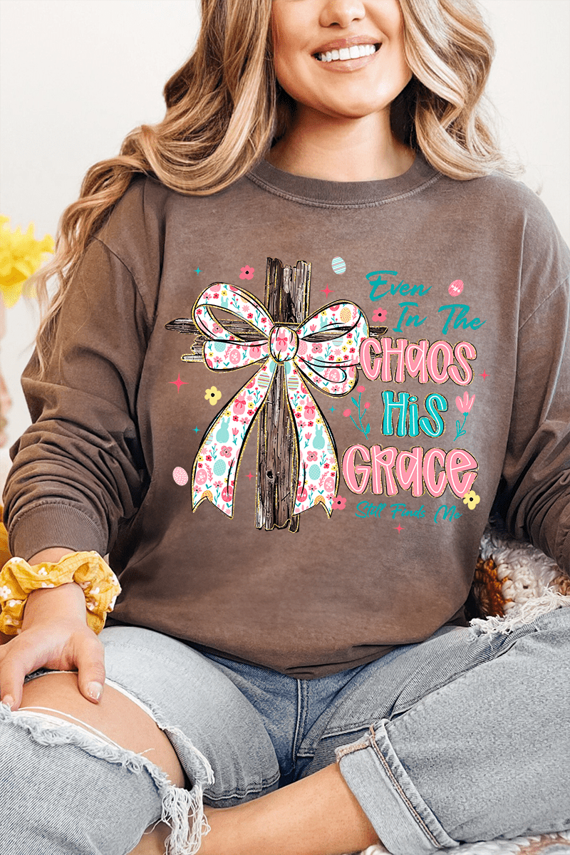 In The Chaos Coquette Cross Comfort Colors Heavyweight Long product image 6