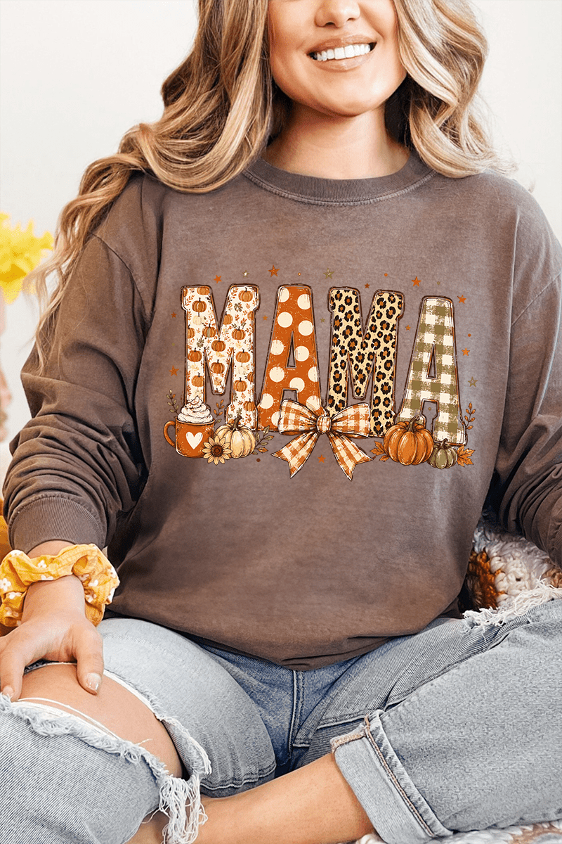 Pumpkin Spice Mama Comfort Colors Heavyweight Long T-Shirt product image 1