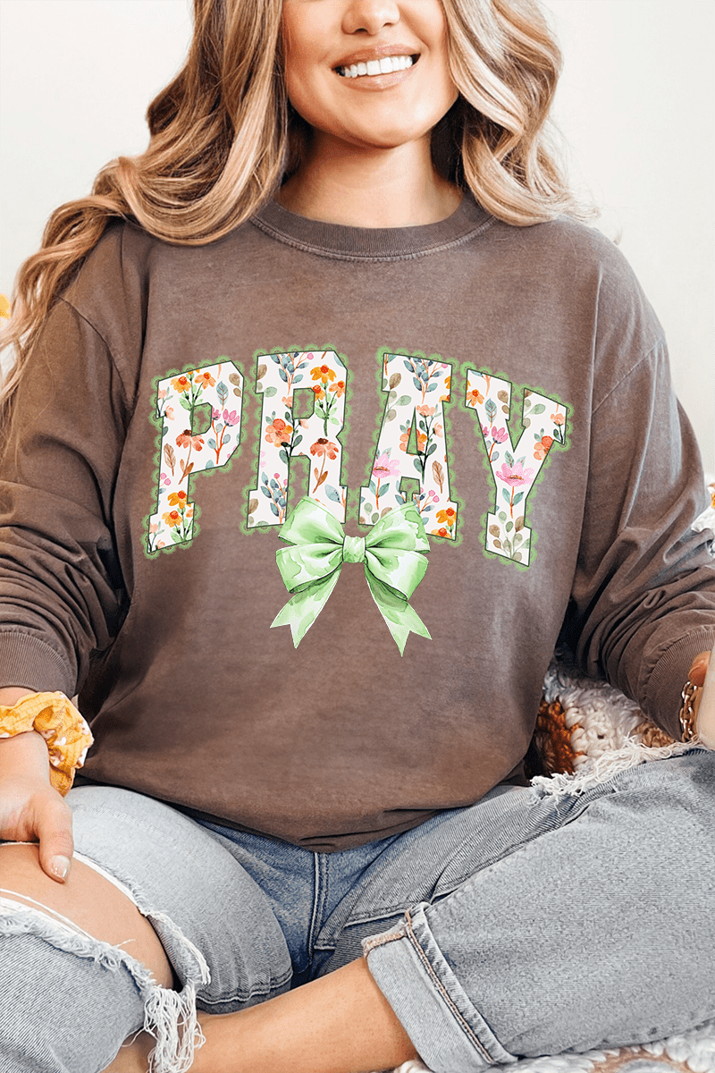 Watercolor Petaled Pray Comfort Colors Heavyweight Long product image 1
