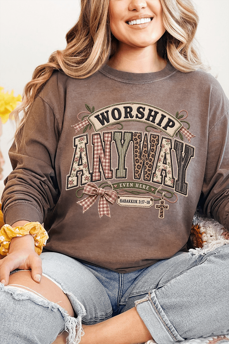 Worship Anyway Comfort Colors Heavyweight Long T-Shirt product image 5
