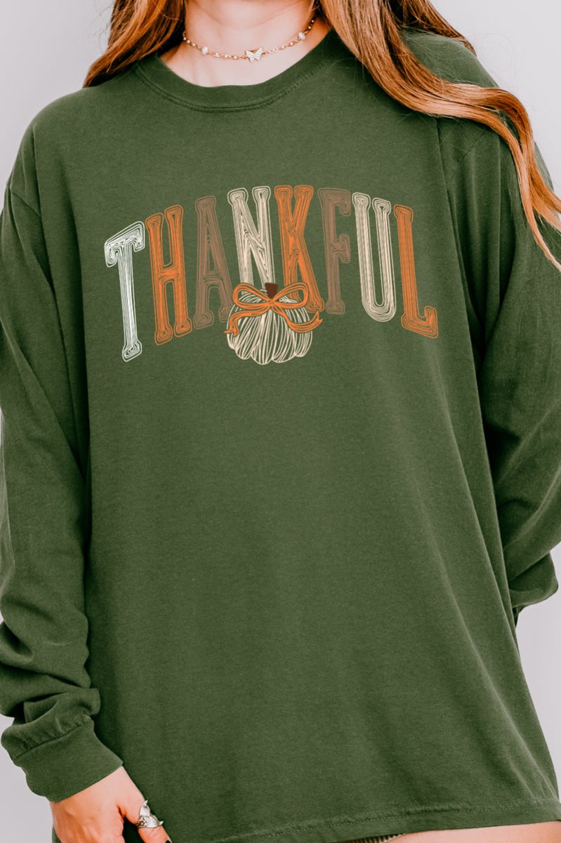 Thankful Sketch Comfort Colors Heavyweight Long T-Shirt product image 5
