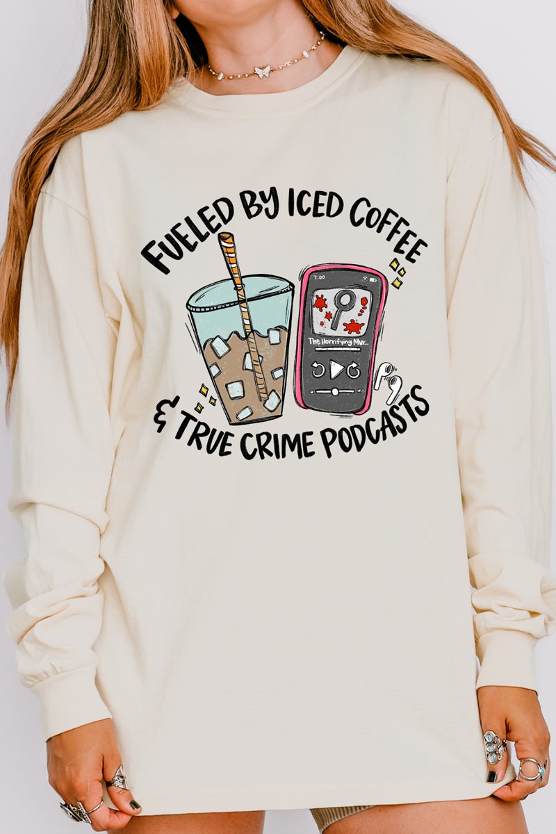 Iced Coffee & True Crime Comfort Colors Heavyweight Long product image 6