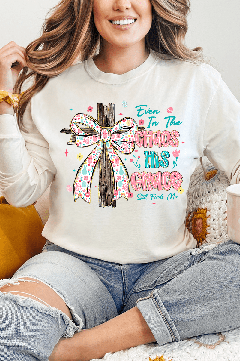 In The Chaos Coquette Cross Comfort Colors Heavyweight Long product image 1