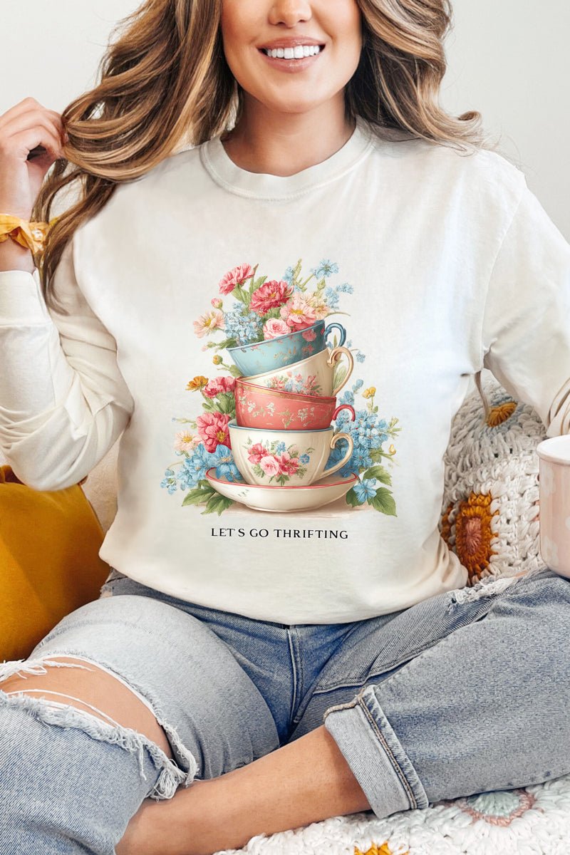 Let's Go Thrifting Comfort Colors Heavyweight Long T-Shirt product image 1