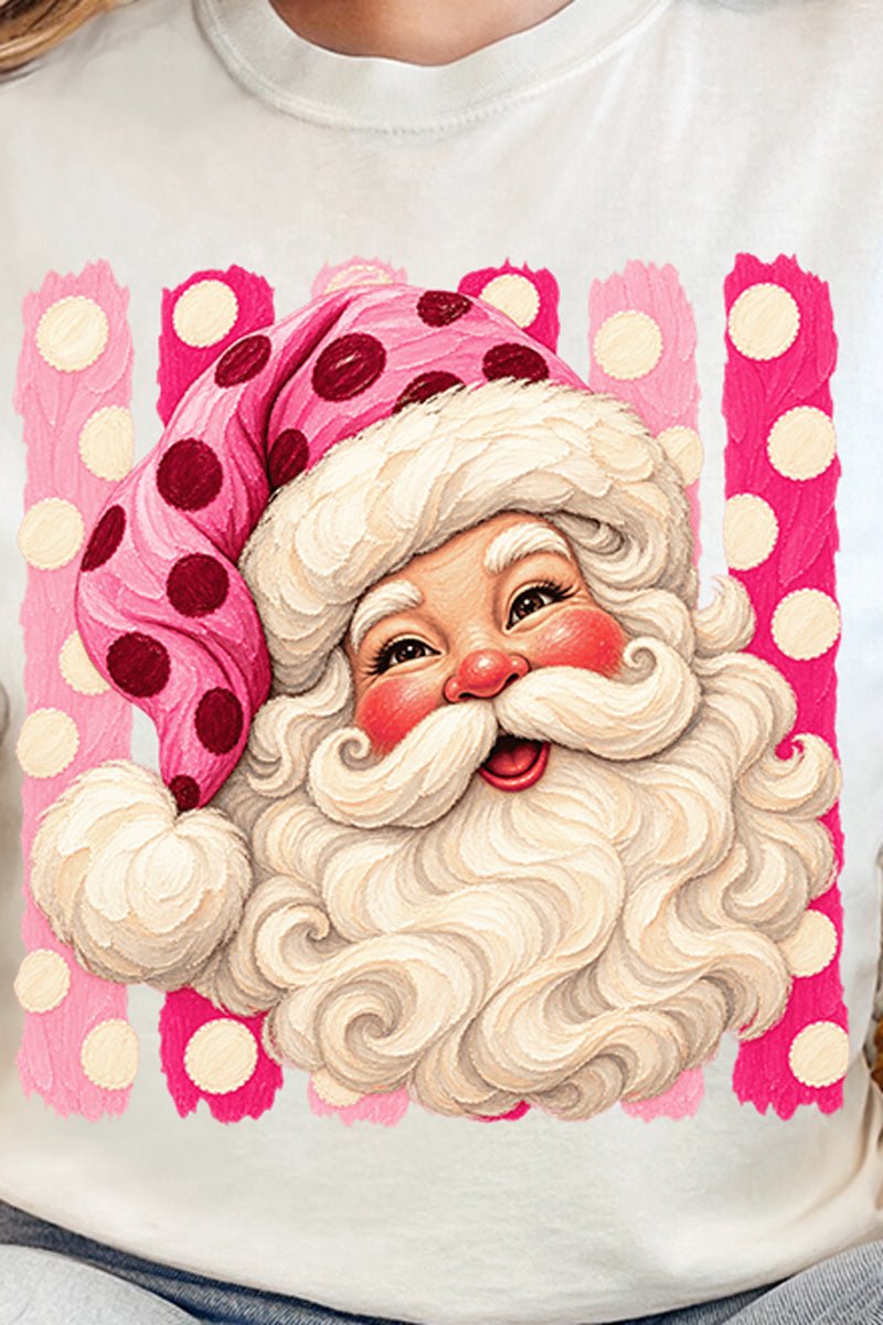 Pink Dot Jolly Santa Comfort Colors Heavyweight Long T-Shirt product image 2