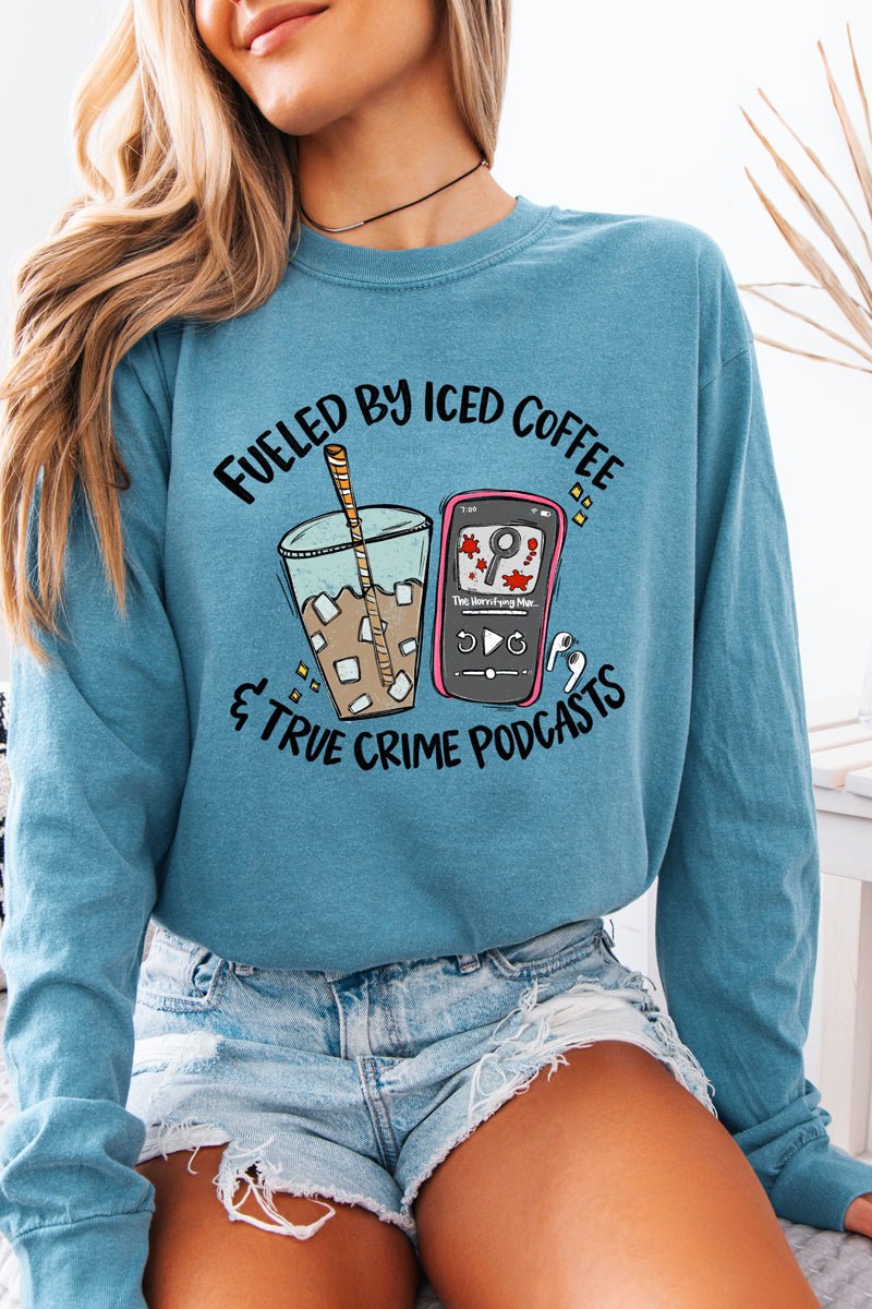 Iced Coffee & True Crime Comfort Colors Heavyweight Long product image 8