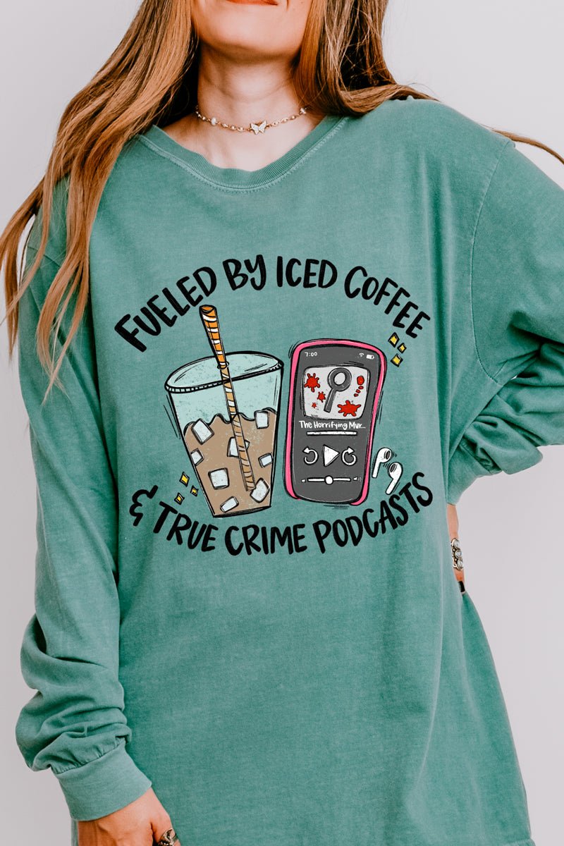Iced Coffee & True Crime Comfort Colors Heavyweight Long product image 7