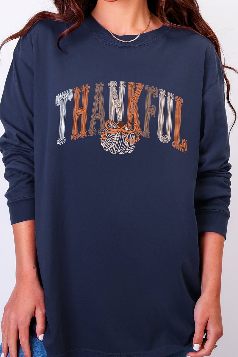 Thankful Sketch Comfort Colors Heavyweight Long T-Shirt product image 1
