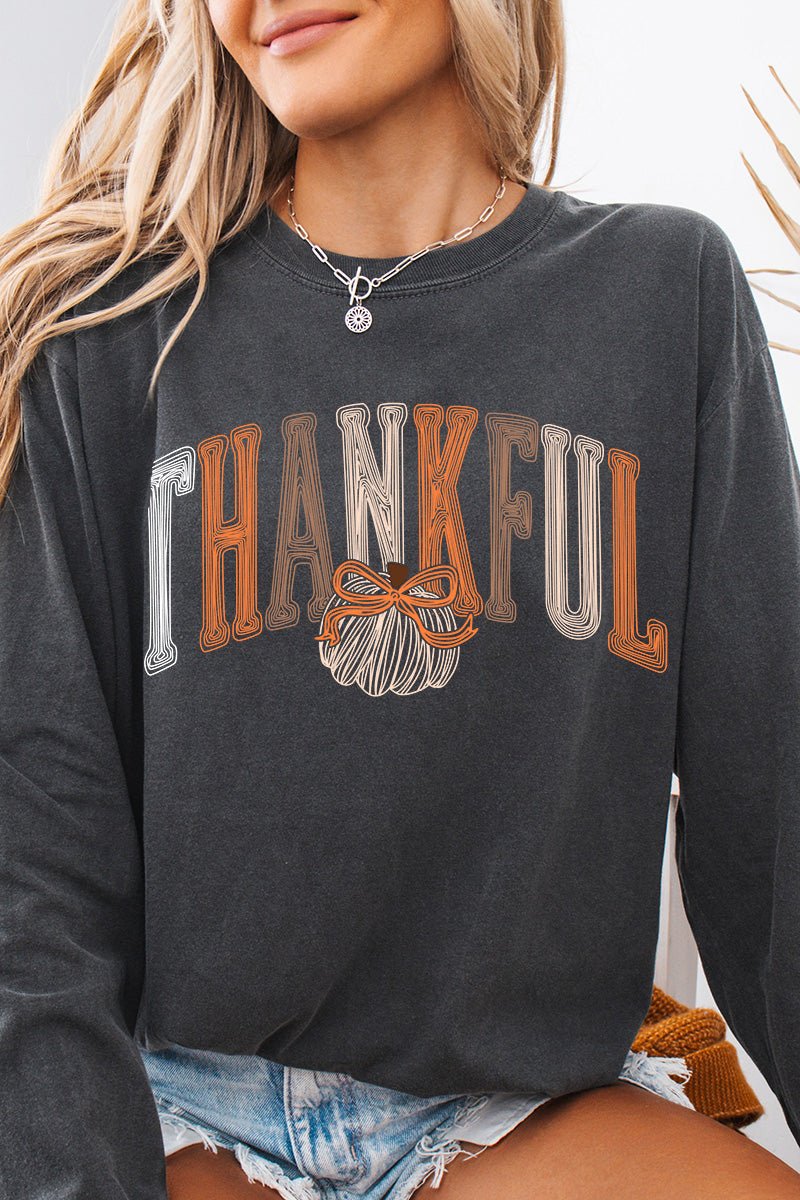 Thankful Sketch Comfort Colors Heavyweight Long T-Shirt product image 6