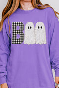 Gingham & Lace Boo Comfort Colors Heavyweight Long T-Shirt product image 1