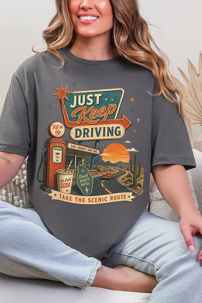Just Keep Driving Softstyle Adult T-Shirt product image 3
