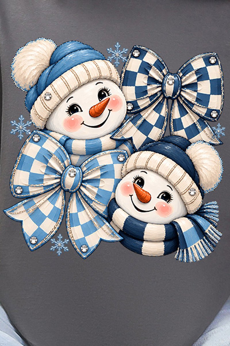 Winter Check Snowmen Softstyle Adult T-Shirt product image 2