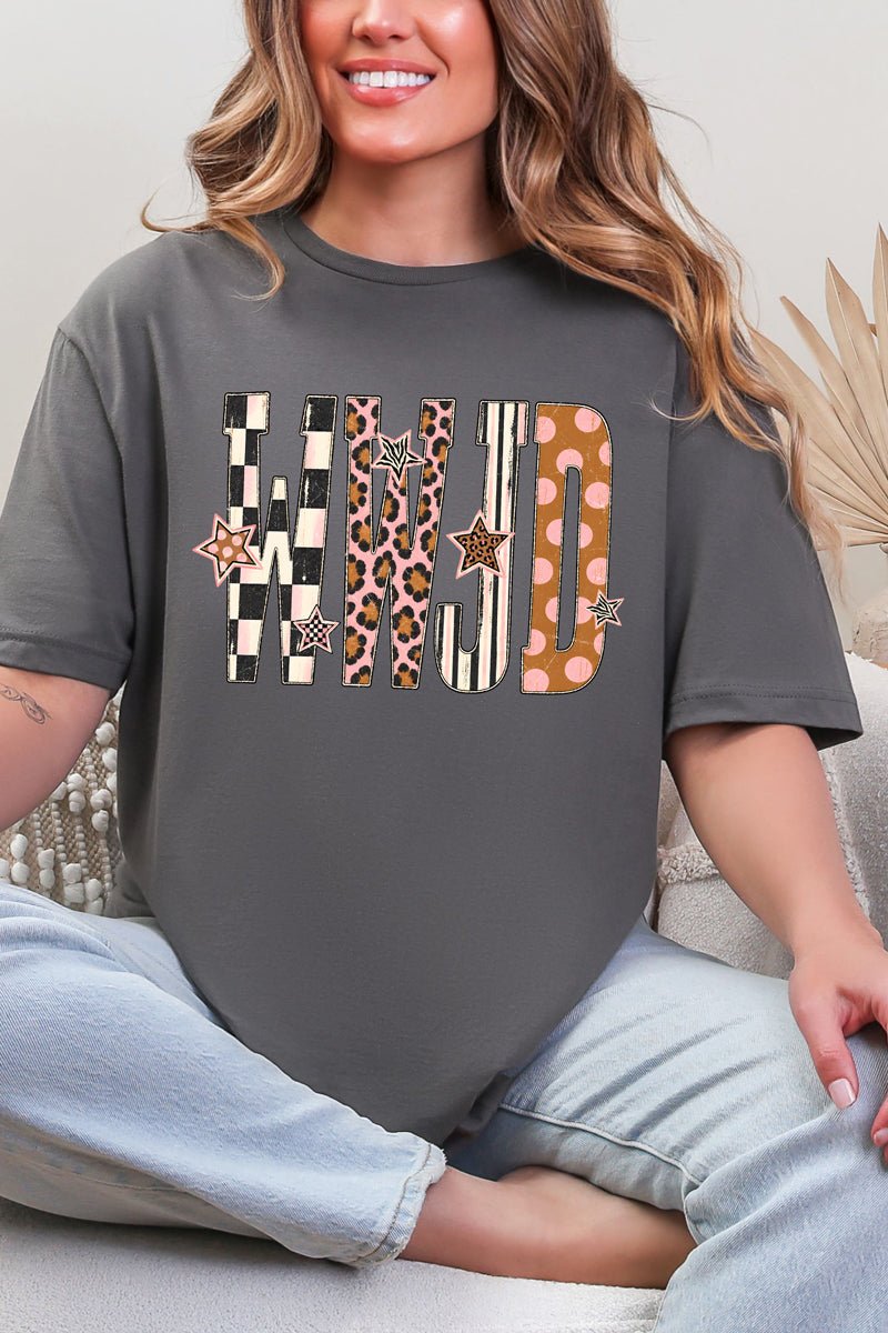 WWJD Pattern Pop Softstyle Adult T-Shirt product image 4