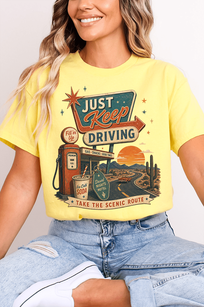 Just Keep Driving Softstyle Adult T-Shirt product image 1