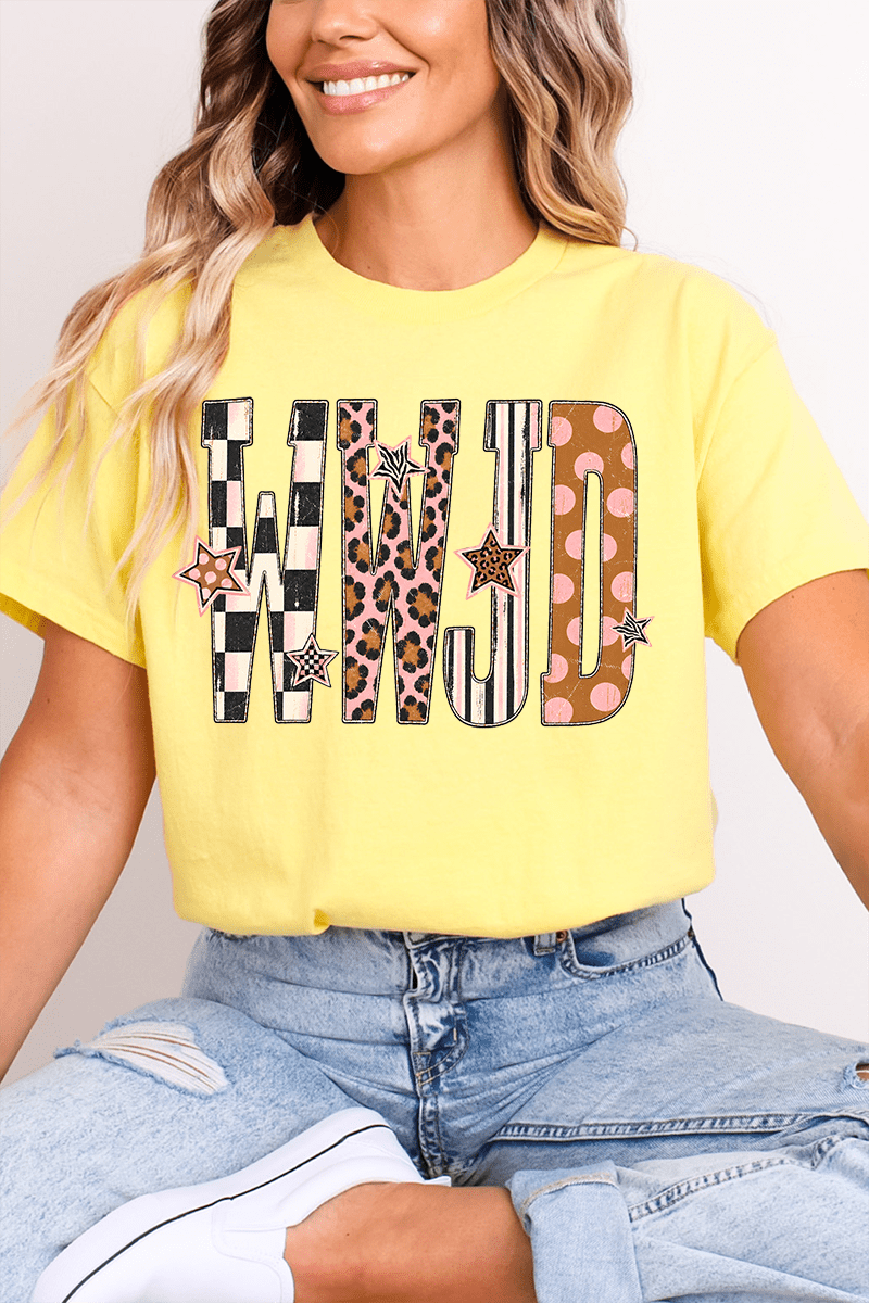 WWJD Pattern Pop Softstyle Adult T-Shirt product image 5