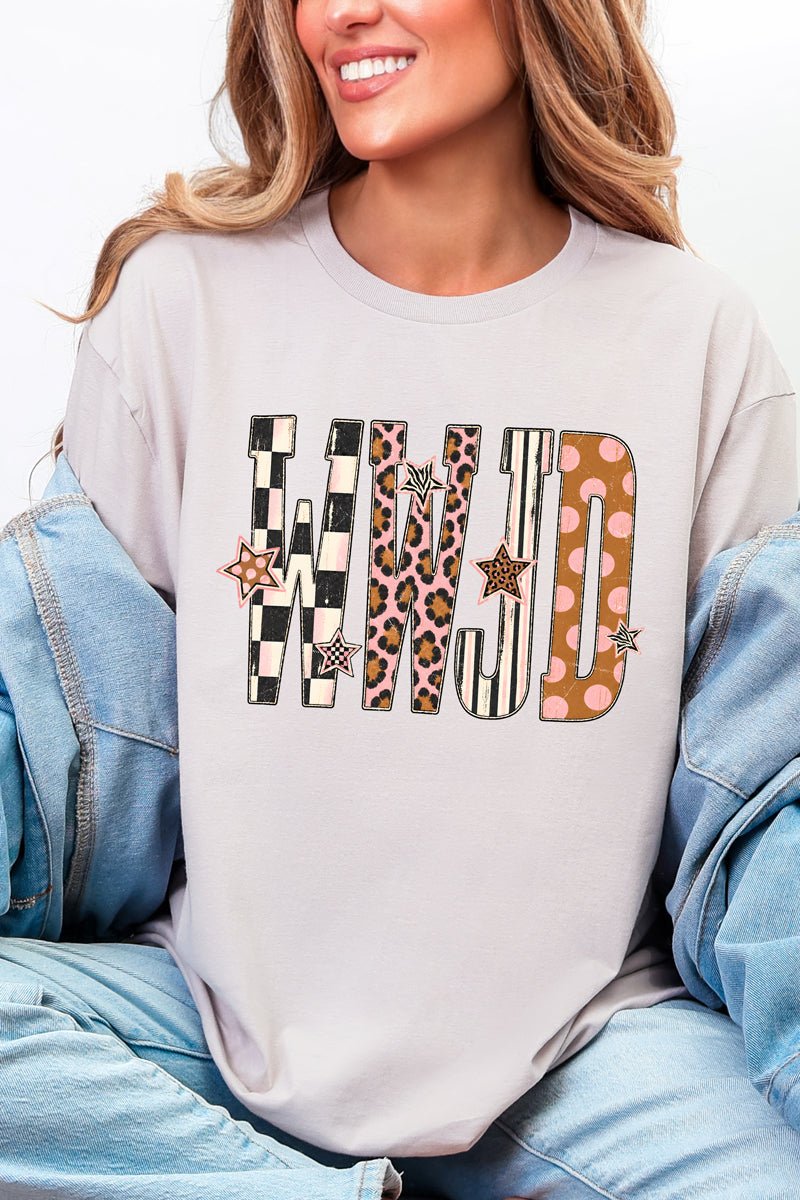 WWJD Pattern Pop Softstyle Adult T-Shirt product image 6