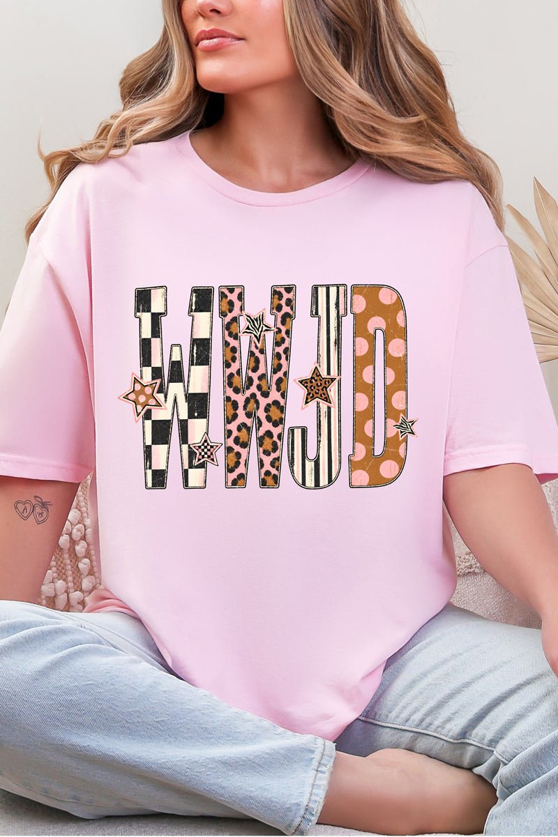 WWJD Pattern Pop Softstyle Adult T-Shirt product image 7